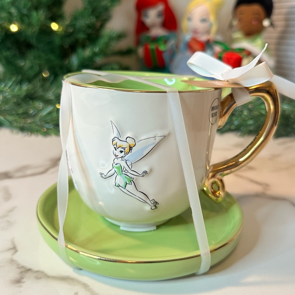 Rae Dunn x Disney Tinker Bell Mug with Saucer